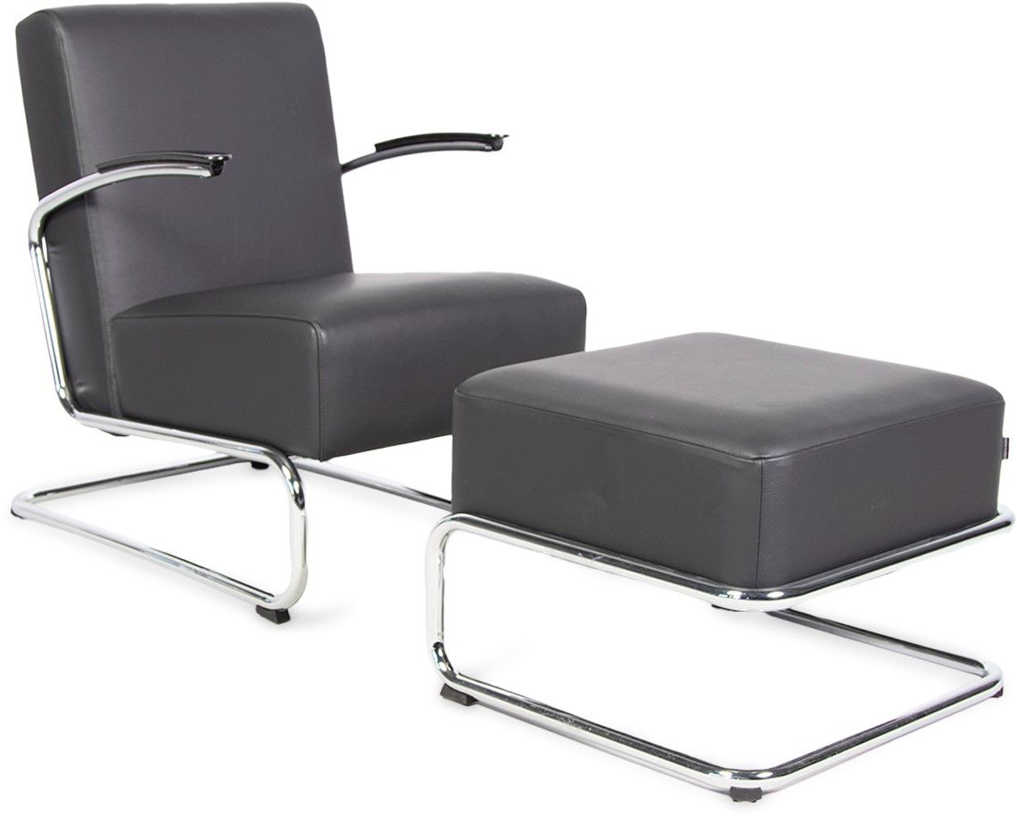 Weggooien as Keer terug Dutch Originals Gispen 405LA + GT443 fauteuil met hocker - Design Meubel  Outlet