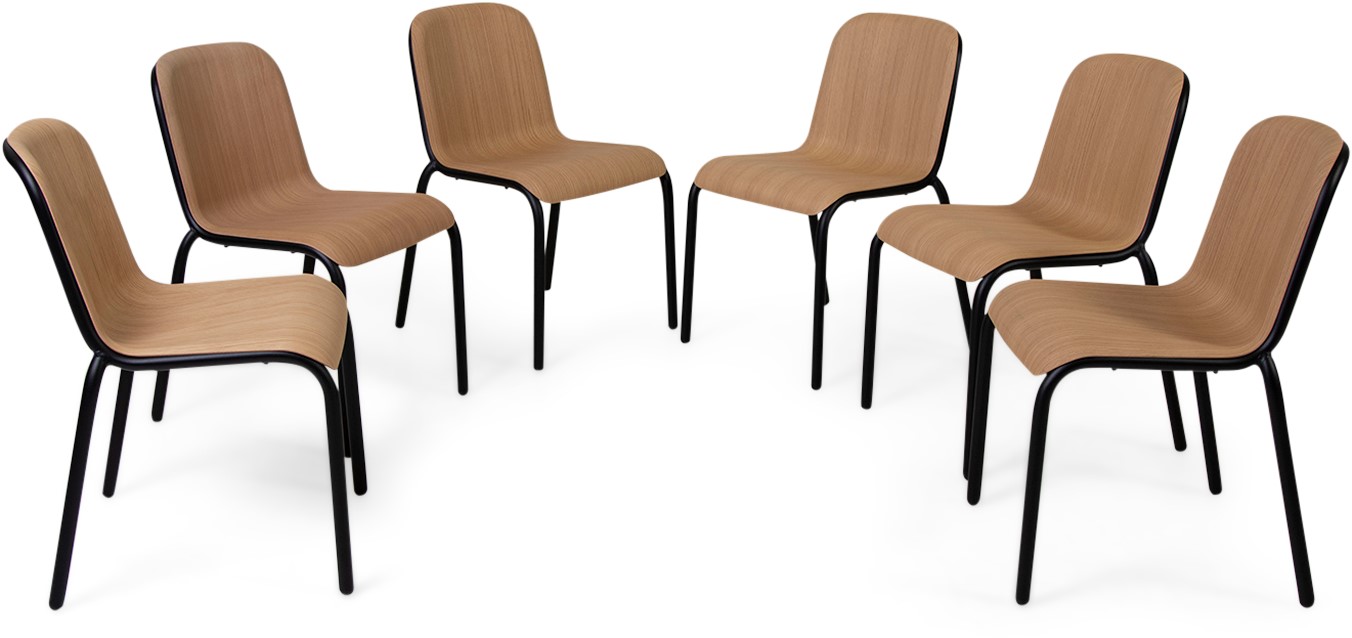 Een nacht het doel Rand Arco Buzz eetkamerstoelen set van 6 - Design Meubel Outlet