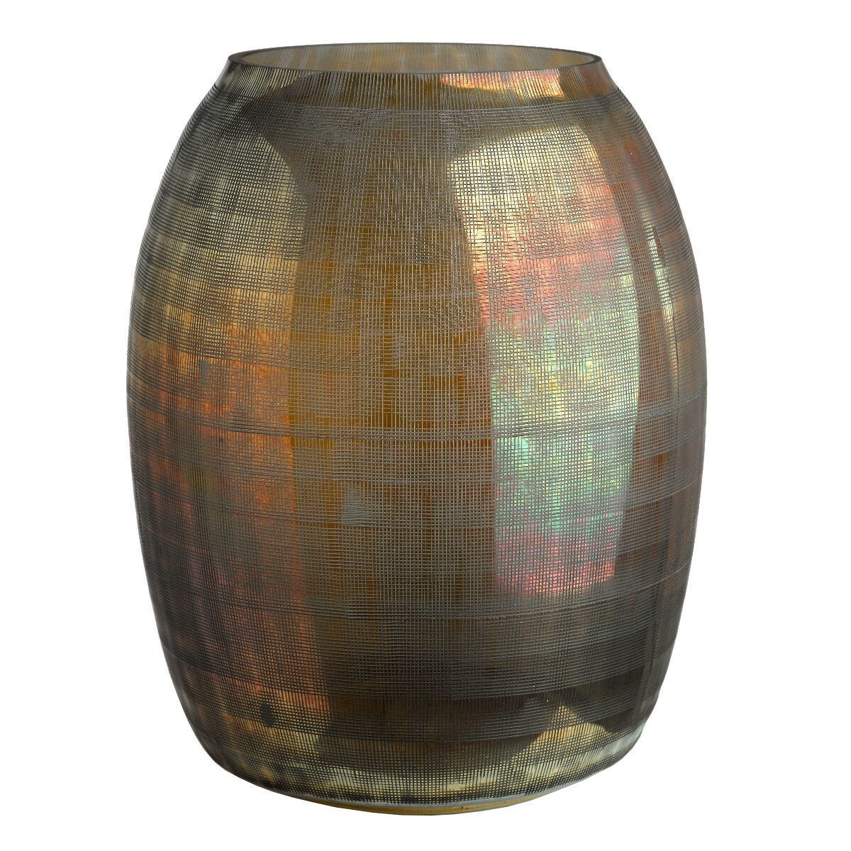 Pols Potten Vase checkered brown L